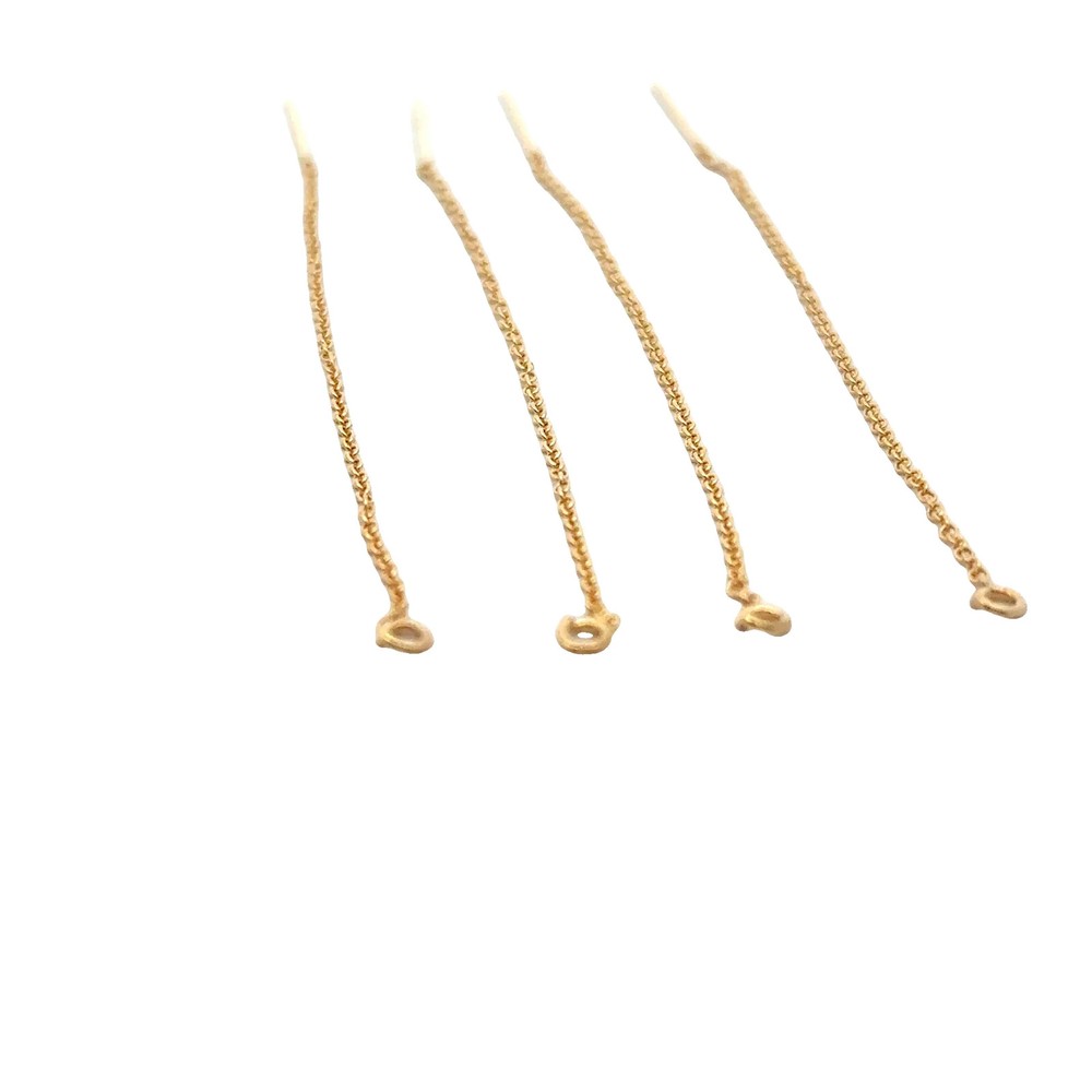 14K Gold Filled Threader Cable Chain with Ring (80mm) - 2 pcs