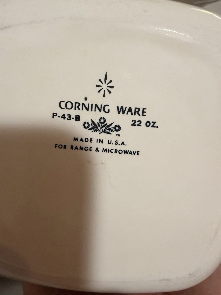 Corning Ware Blue Cornflower P-43-B Mini Casserole Dish