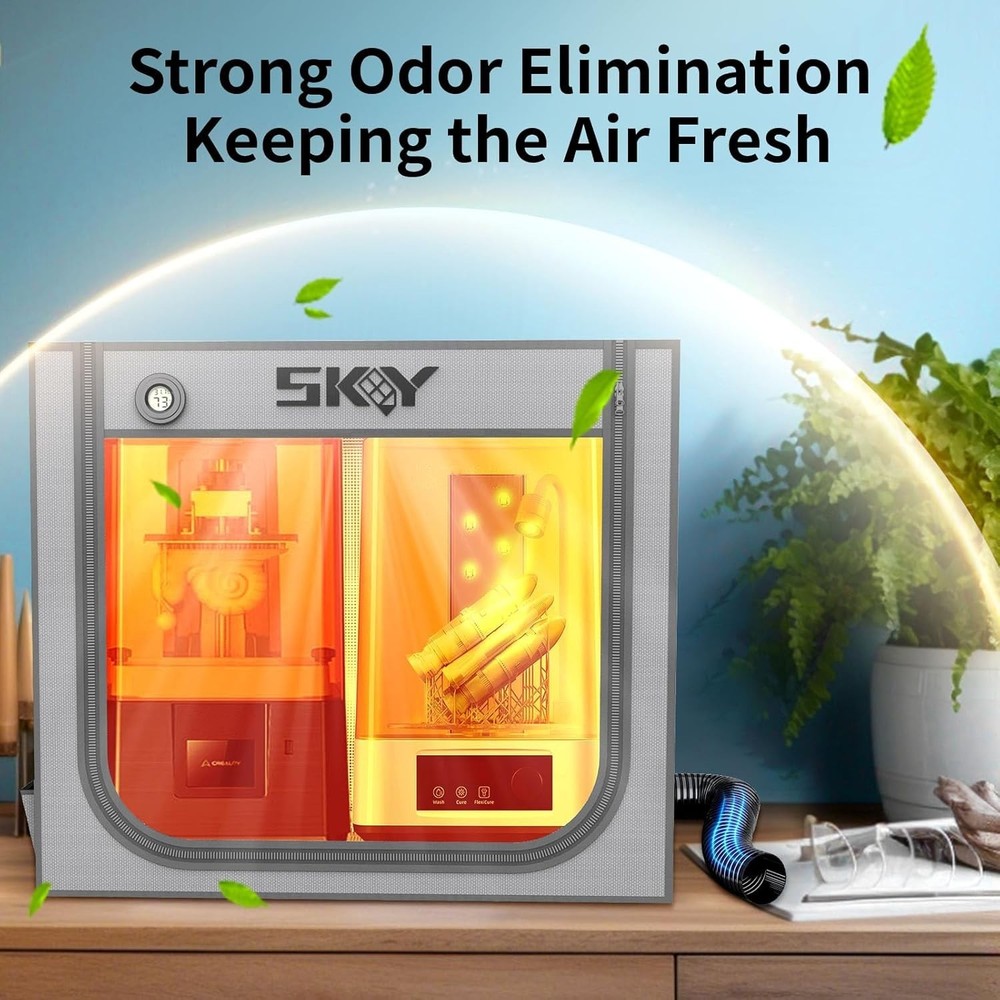 Double Space Resin 3D Enclosure with Ventilation Kit LED Light, 3D Printer Vente