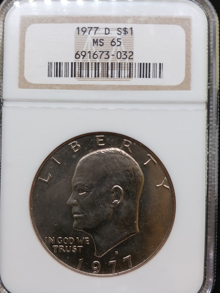 1977 D NGC MS65 IKE Dollar Coin