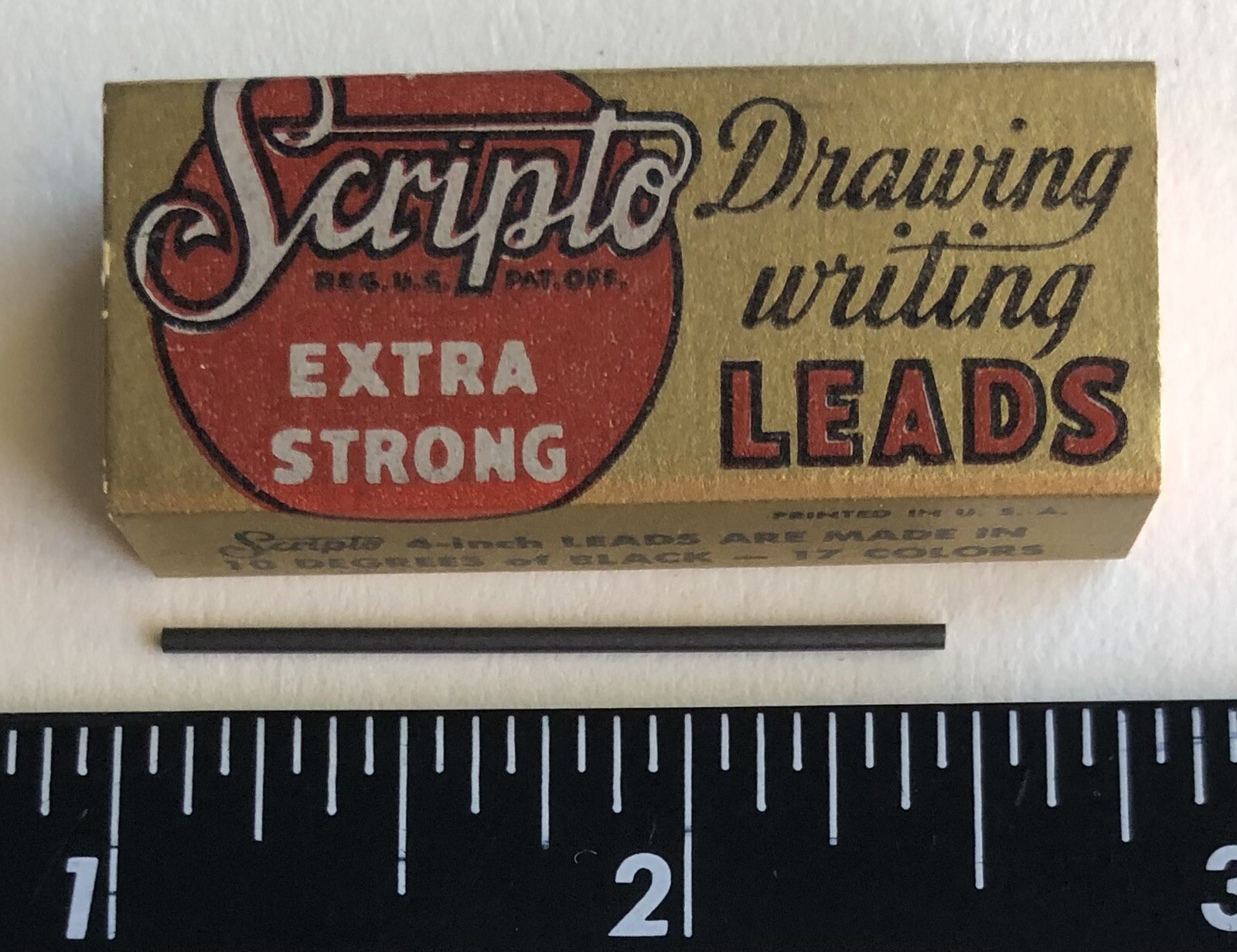 Vintage Scripto Mechanical Pencil Lead HB Medium 1.18mm NOS 24 Pack USA