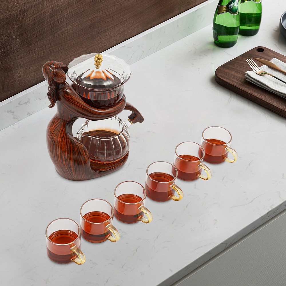 Teapot Set Semi Automatic Tea Set Tea Set with 6 Small Cups Coffee Set Teapots