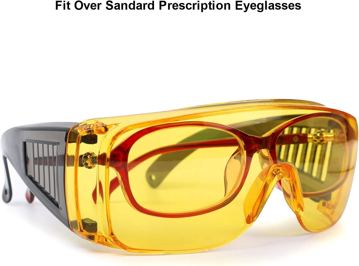 Shooting Glasses Over Eyeglasses, AntiFog Safety Yellow Lens