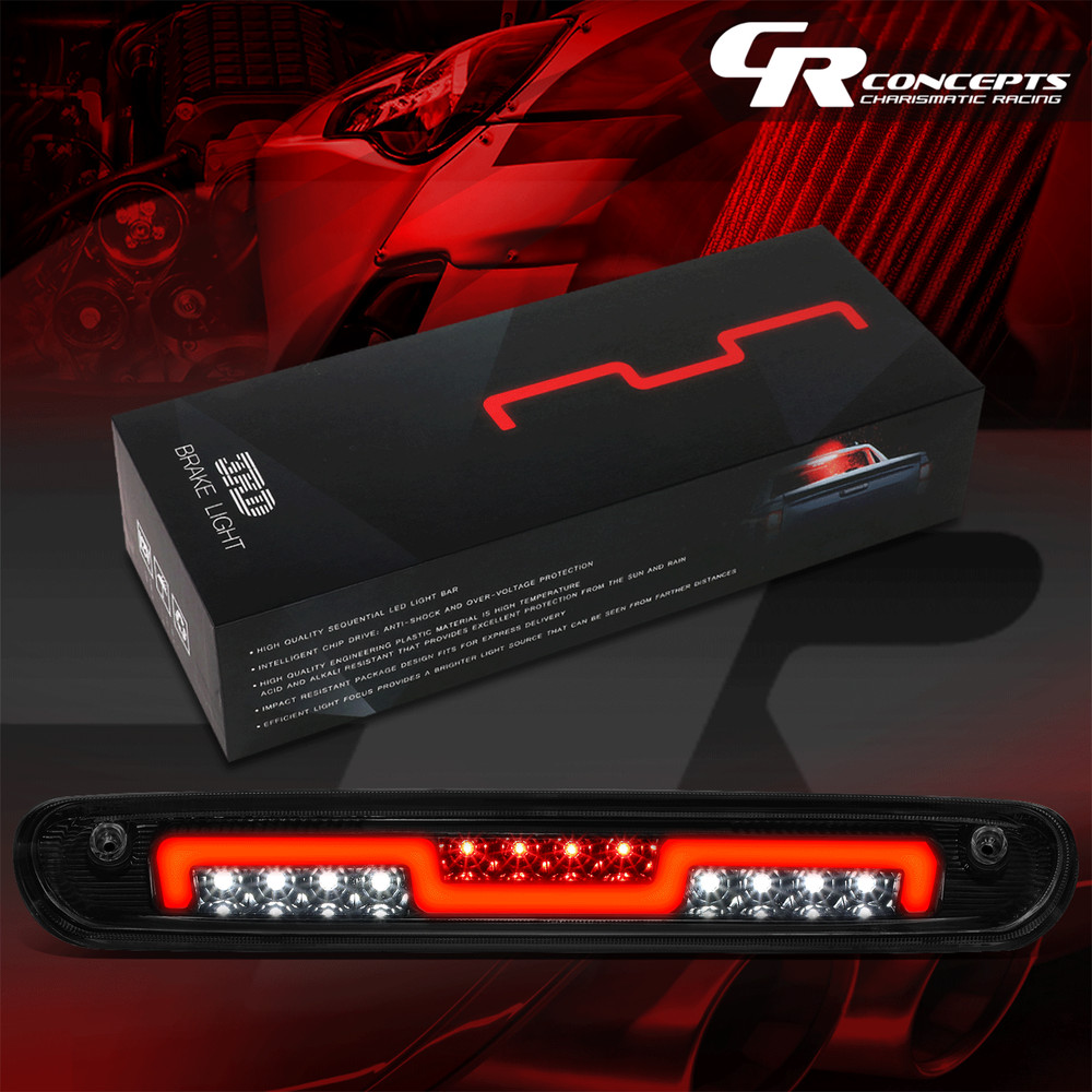 NUVISION SEQUENTIAL LED SMOKE REAR 3RD THIRD BRAKE LIGHT FOR 2007-2014 SILVERADO