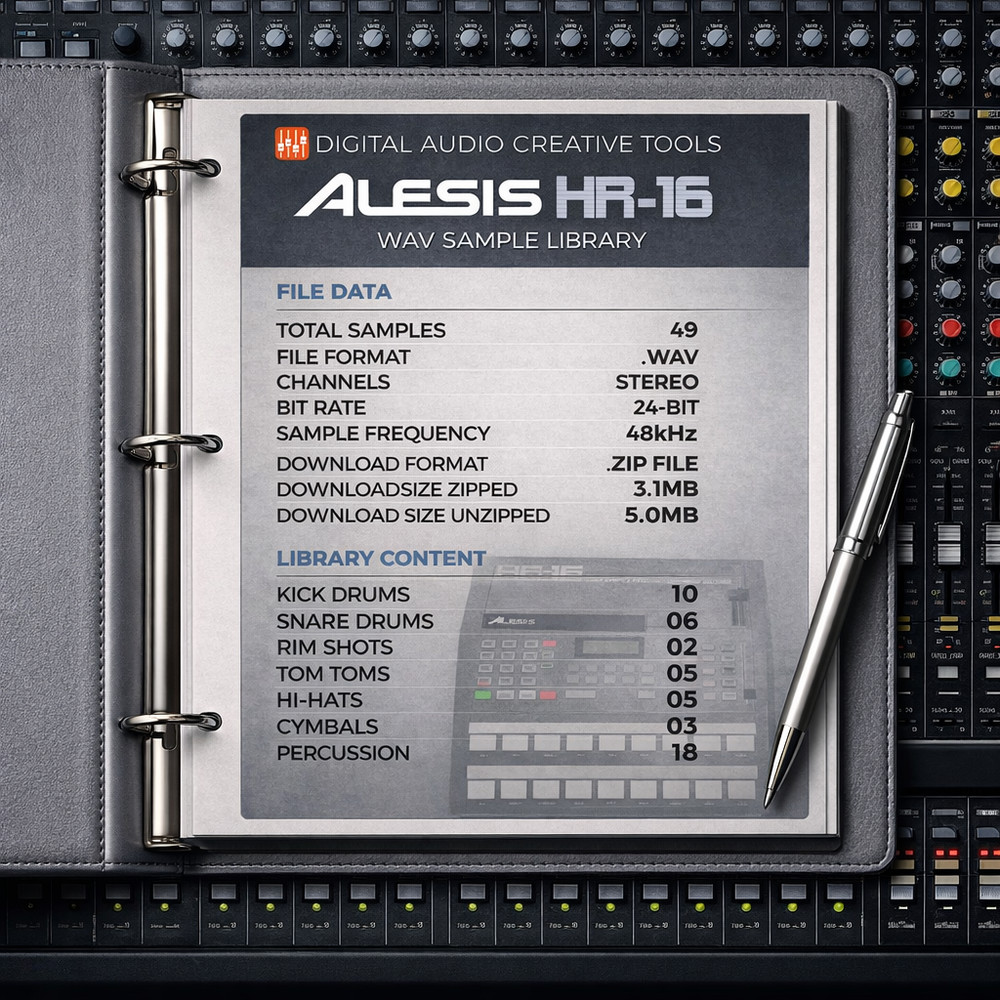 Alesis HR-16 Drum Machine Sample Library