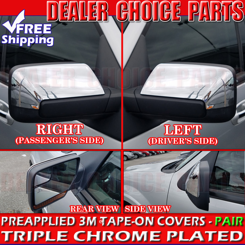 2007-2017 FORD EXPEDITION 2007-2016 NAVIGATOR Chrome Mirror COVERS Top Half
