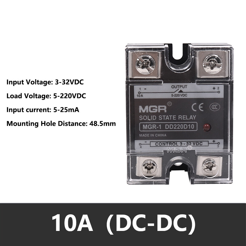 10A - 150A Single Phase DC-DC/DC-AC SSR Solid State Relay MGR Control 3 - 32VDC