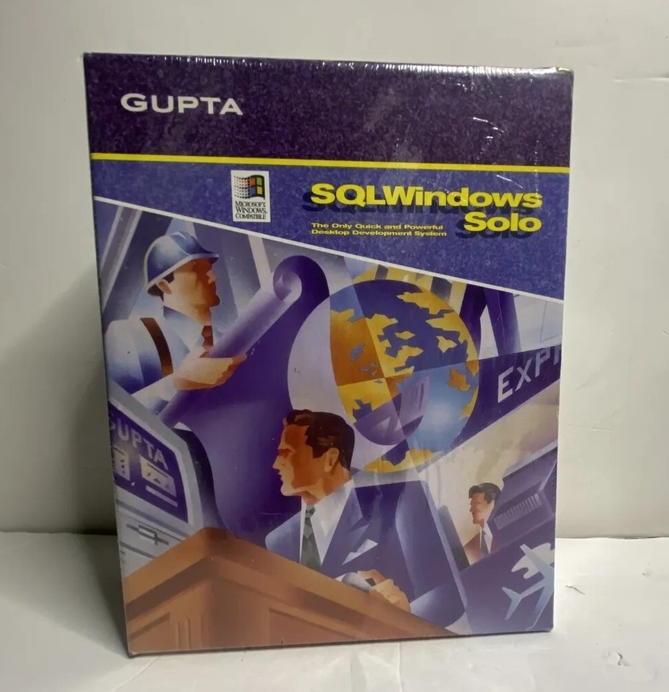 Gupta SQLWindows Solo Desktop Development System  Sealed Box Windows 1994