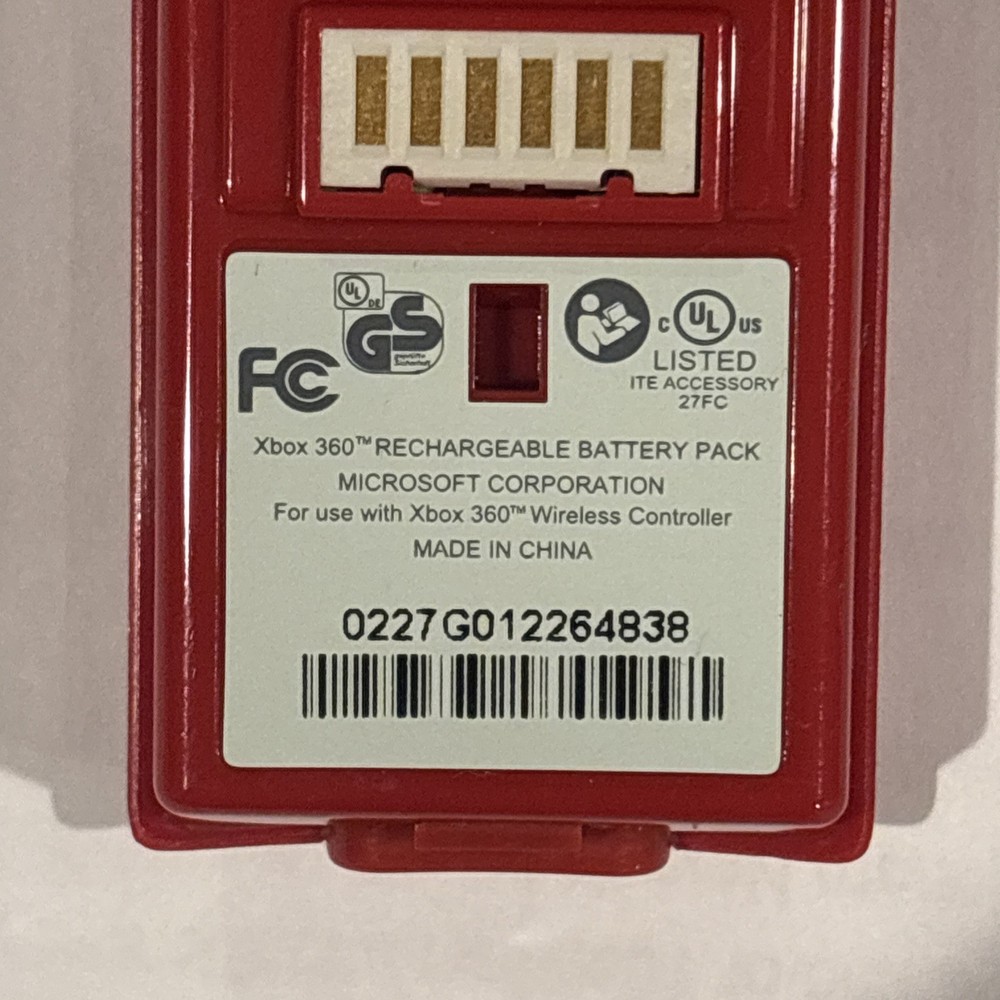 Xbox 360 Rechargeable Battery Pack for Controller Red