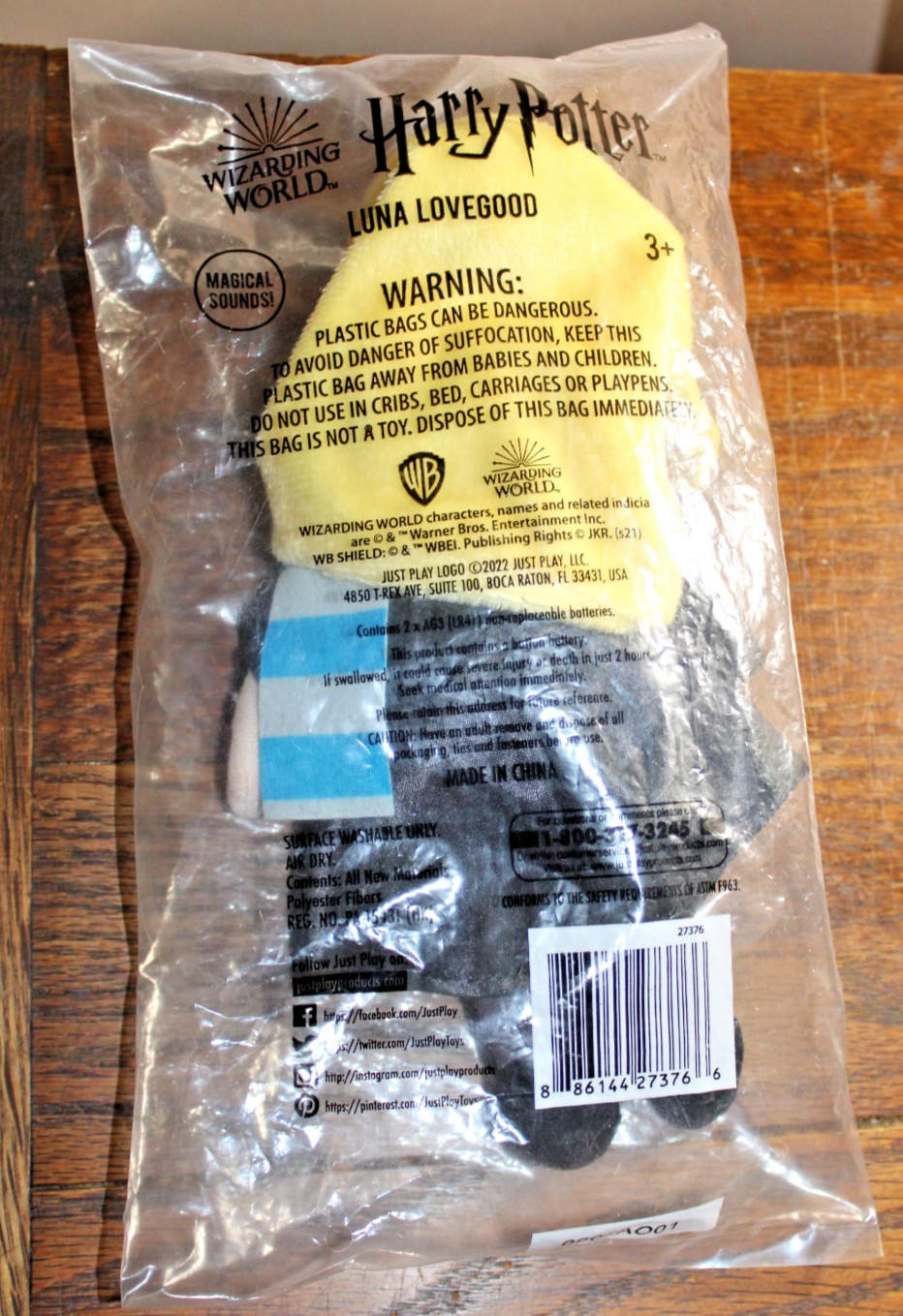 2022 Wizarding World Harry Potter Luna Lovegood 8" Plush with Sound - New Sealed