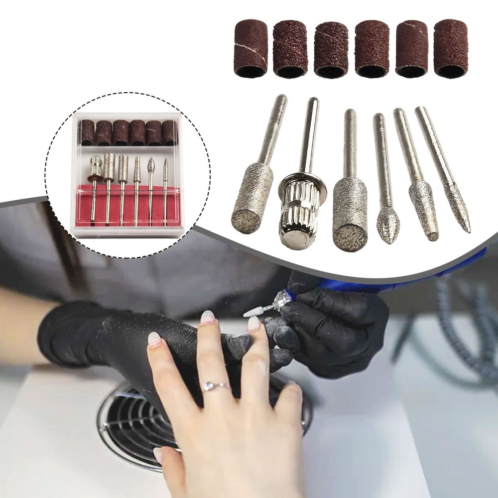 12pcs Electric Nail Drill Bits File Tool Manicure Machine Grind Head Tools Pack