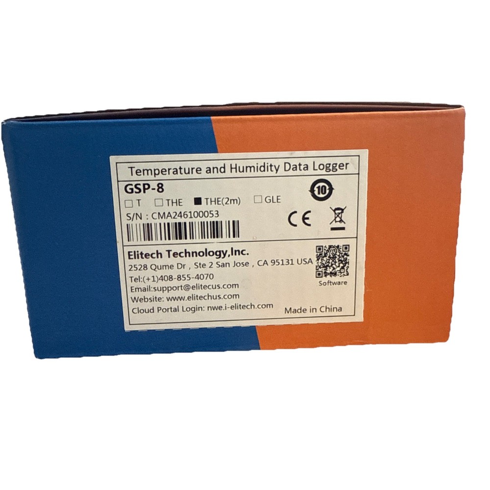 Elitech GSP-8 Temperature Data Logger Humidity Recorder USB DDL Quick PDF Report