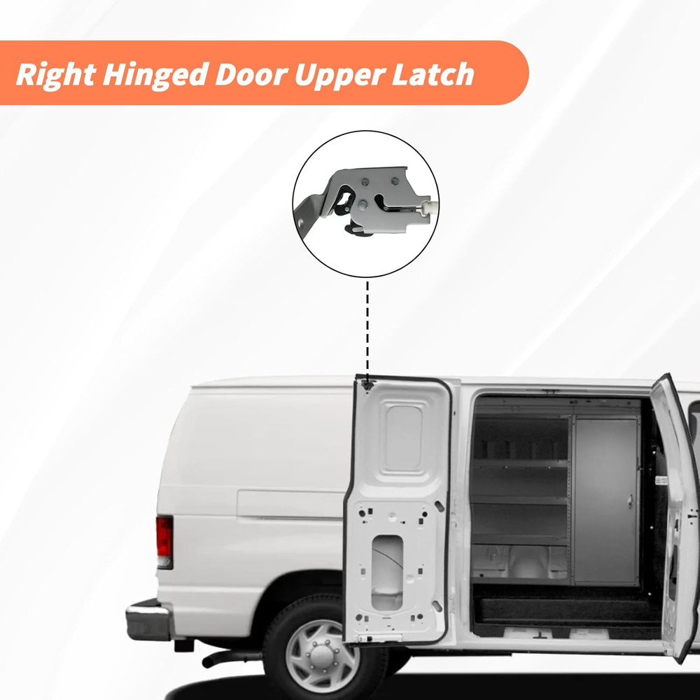 Side Door Latch with Cable Compatible with 1992-2014 Ford E150 E250 E350 Econoli