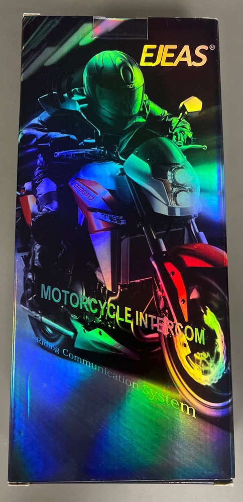 EJEAS V6 Motorcycle Bluetooth Headset, 2 Riders Motorcycle Intercom Helmet Commu