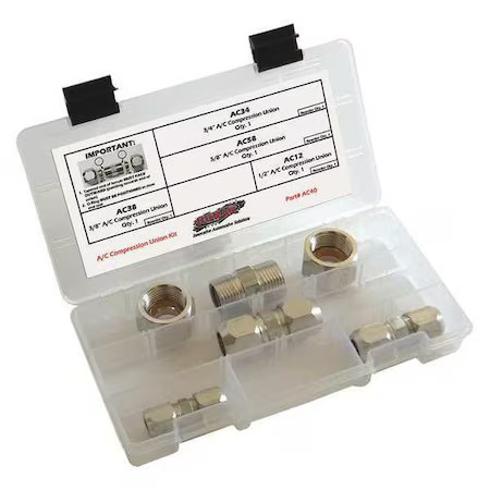 Sur&R Ac40 Compression Fitting Kit, Sae, 4 Pieces