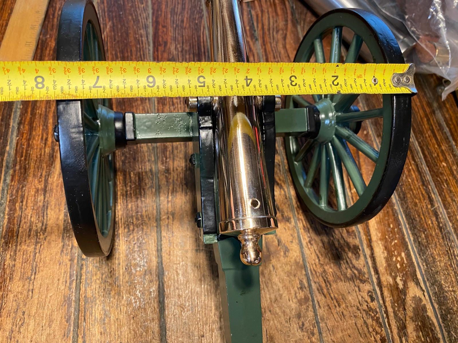 Vintage Polished Bronze Working Black Powder Signal Cannon 8 1/4" Barrel 16"long