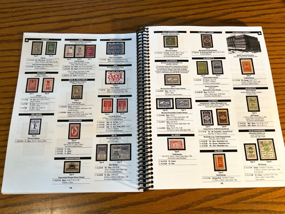 U. S. Trading & Saving Stamp Catalog & Value Guide Merchant Cinderella Book
