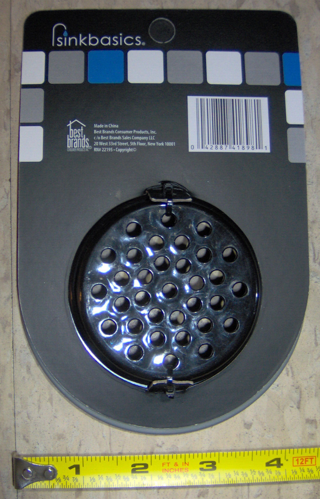 Sinkbasics KITCHEN SINK Rubber BASKET Drain sink basic GRAY grey STRAINER 41898