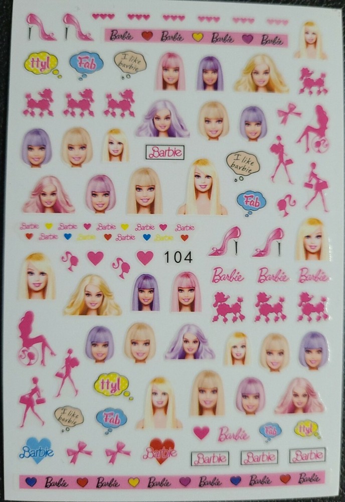 Barbie Nail Art Stickers