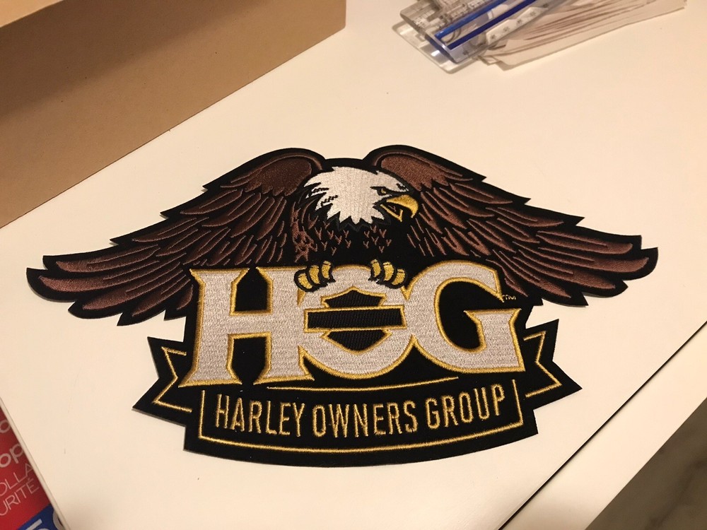 Large 10 3/4" Harley Davidson Owners Group Patch HOG Eagle Motorcycle Jacket