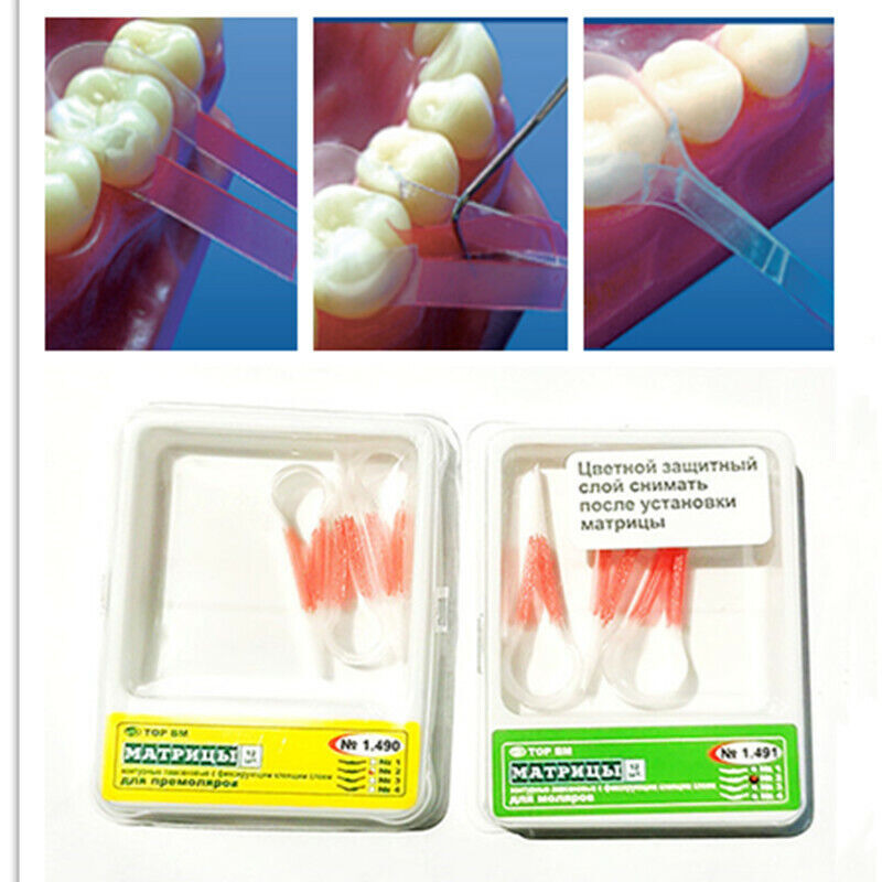 Dental Self-Adhesive Transparent Sectional Contoured Matrix Polyester Matrices