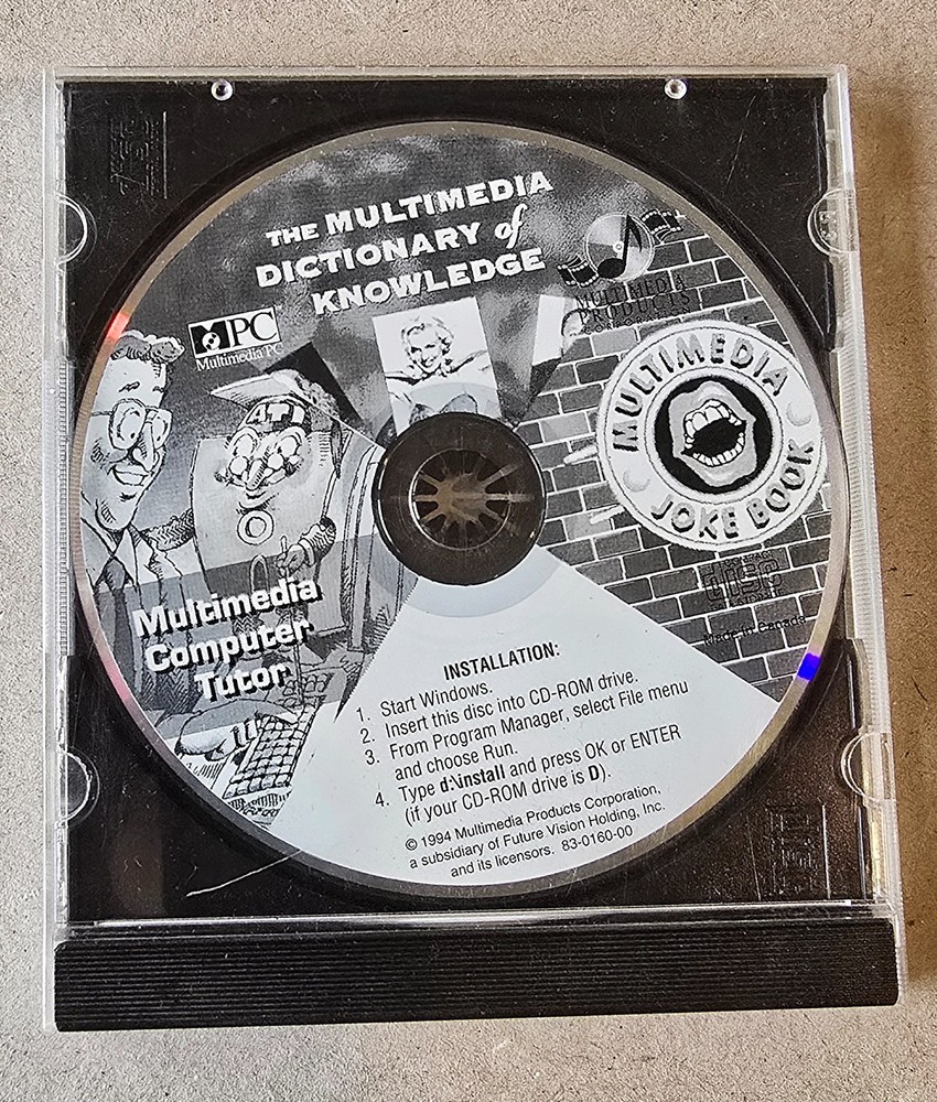 Multimedia Dictionary of Knowledge, Joke Book and Computer Tutor  CD-Rom 1994