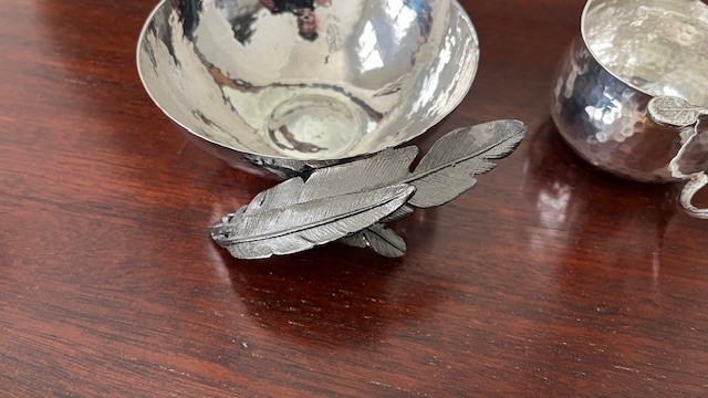 ARANY 2 pc. set, Silverplate bowl and small pitcher