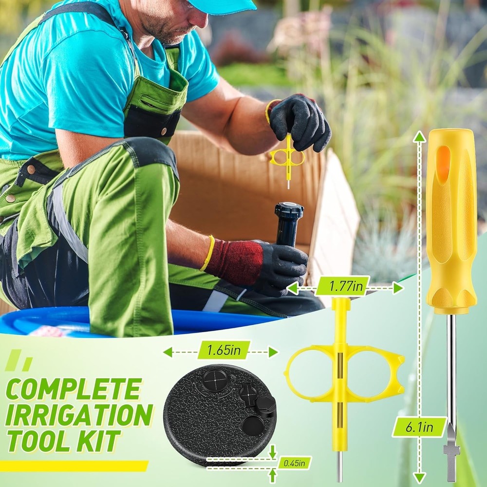 7 Pack Sprinkler Rubber Head Cap Tool Kit Compatible with Hunter PGP Rotor Prote