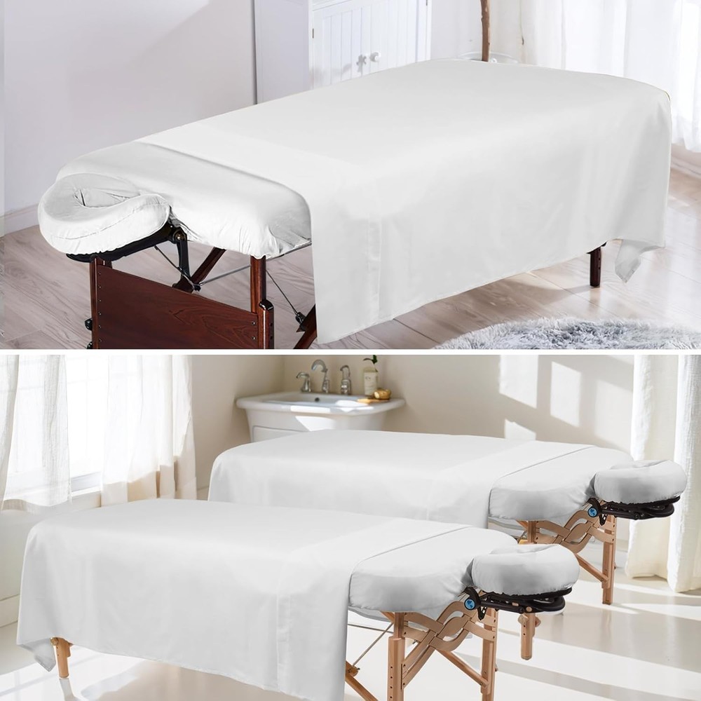 4 Sets Microfiber Massage Table Sheets Set 3 Piece Set Includes Massage Tabl...