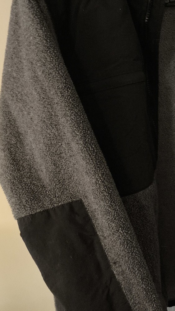 The North Face Men's Basic Jacket Gray Black Full Zip Long Sleeve Size M