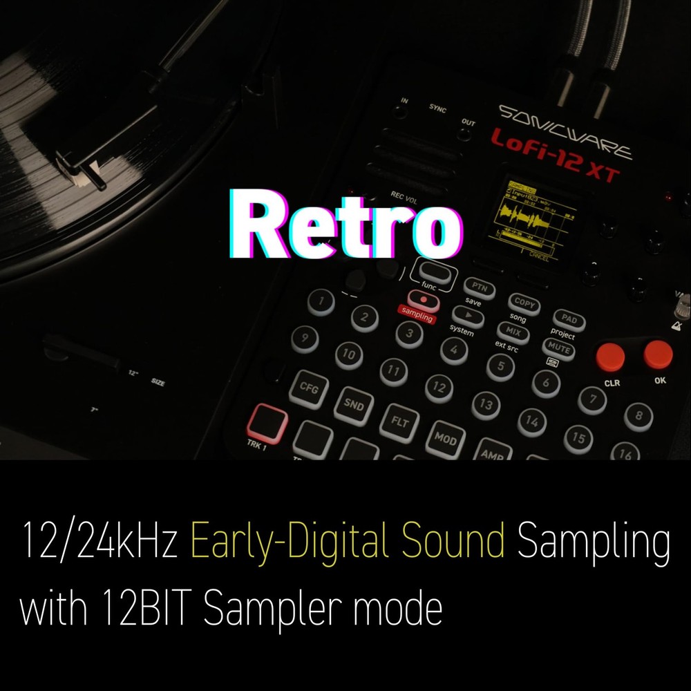 Sonicware Lofi-12 XT [Low-Resolution Digitizing Sampler] 12kHz/24kHz sampling +