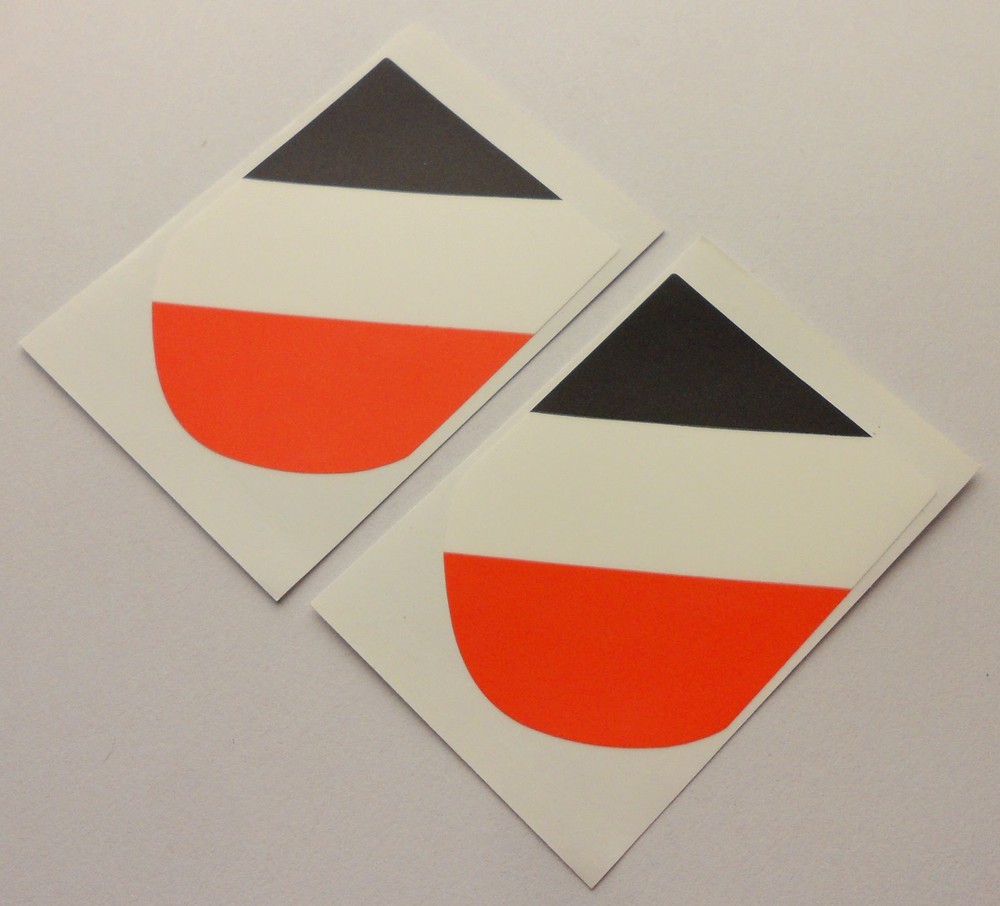 2PCS WW2 GERMAN HELMET STICKER DECAL SET