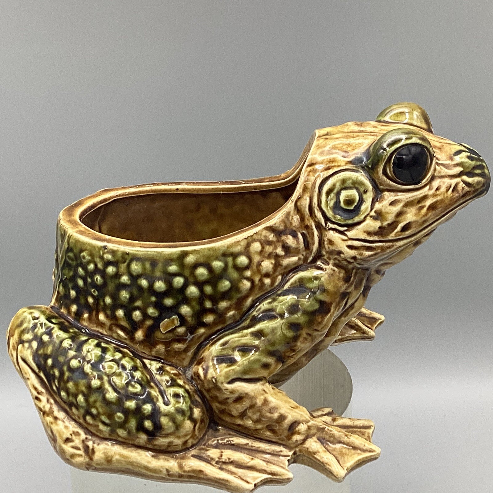 Vintage Frog Toad Art Ceramic Planter for Garden Home Decor