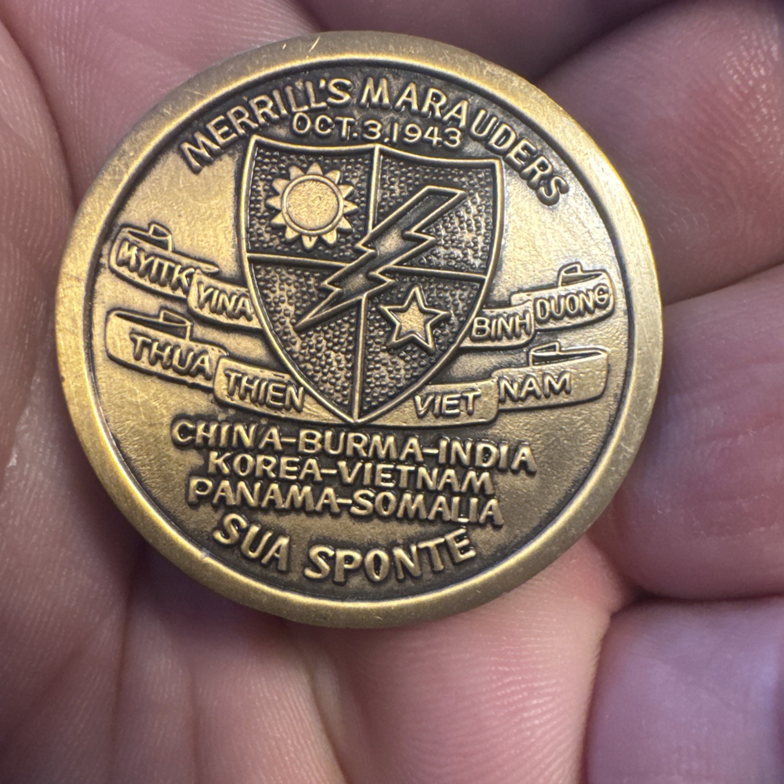 US Army 3rd Ranger Battalion Merrill’s Marauders Challenge Coin Rare Early Style