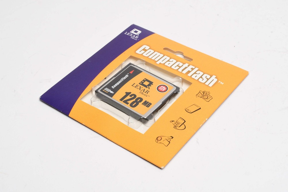 Lexar Media 128MB CF Compact Flash Memory Card, New