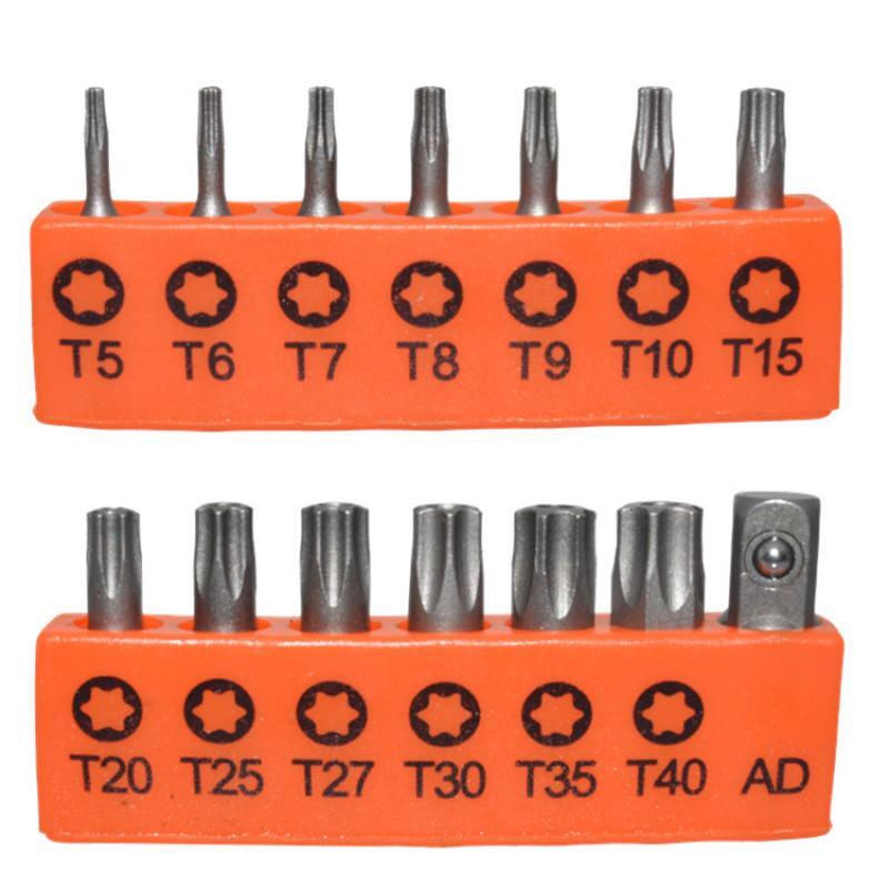 14 Torx Bits with Hex  Star  and Tri-Wing Tools (Tamper-Proof Security Set)