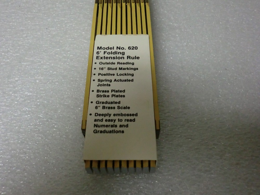NEW! RIDGID 6' Folding Extension Ruler 6ft Model 620 Cat 36075