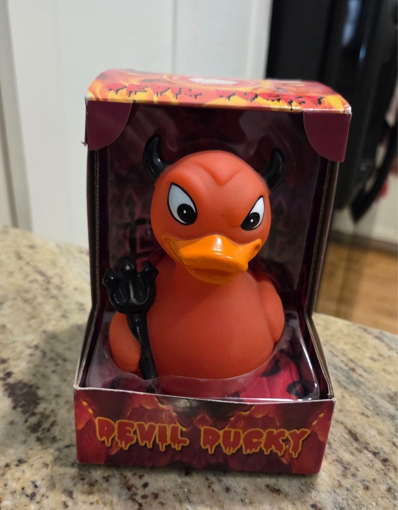 New! Devil Ducky Celebriducks 2011 Devil Duck Red Pitchforky