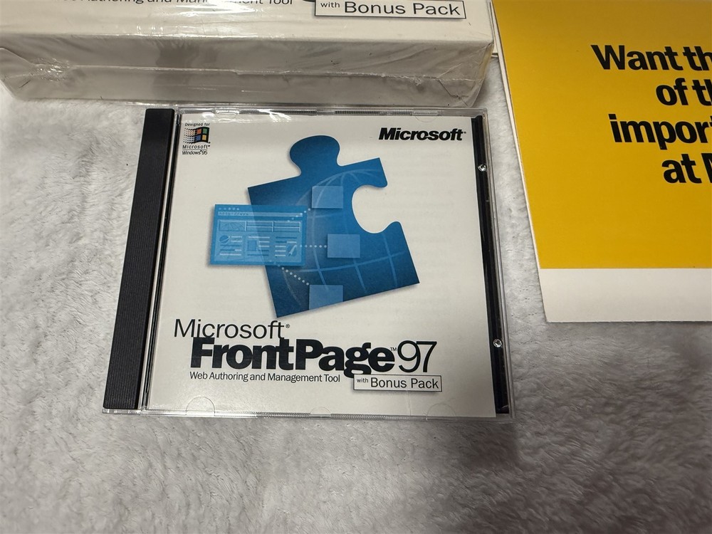 MICROSOFT FRONTPAGE 97 COMPLETE IN RETAIL BOX SOFTWARE CD-ROM