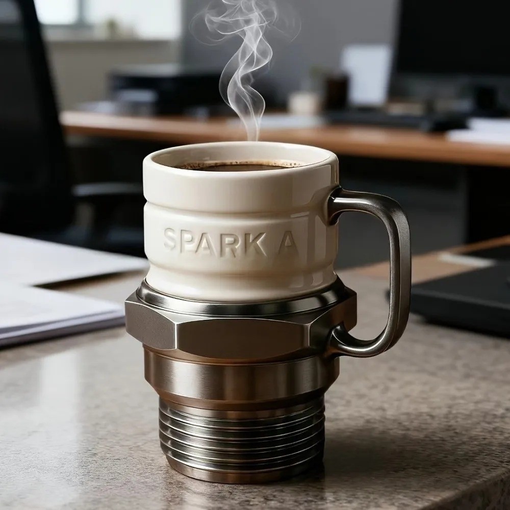 Spark Plug Coffee Mug Creative Engine Design Cup for Car Lovers