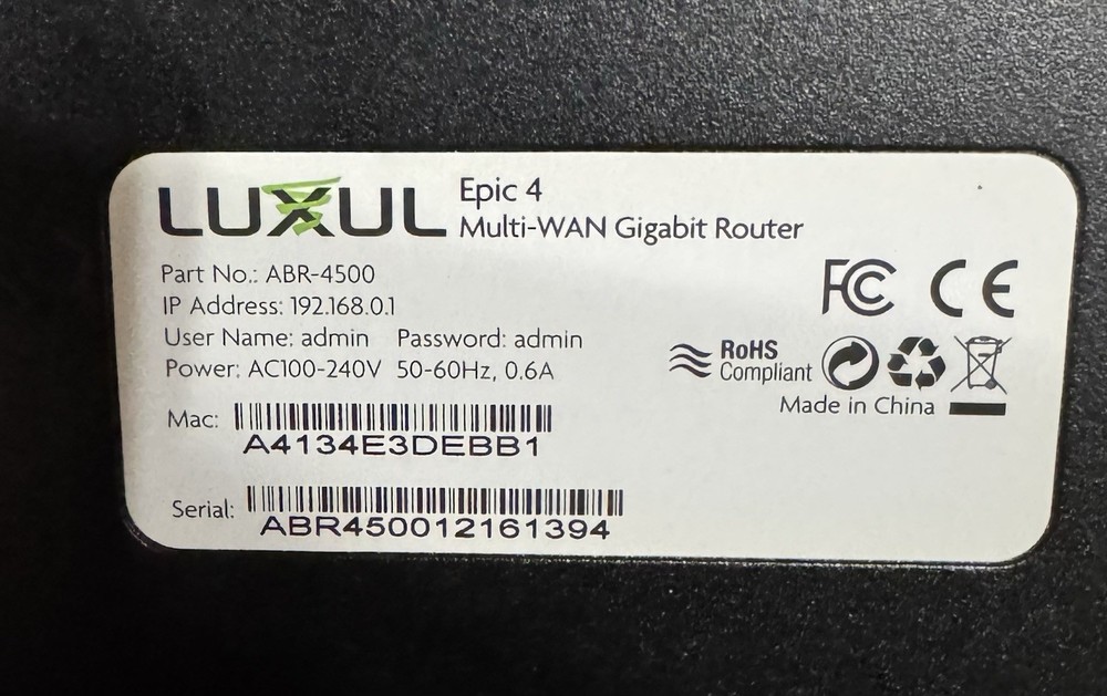 Luxul Home Networking Lot