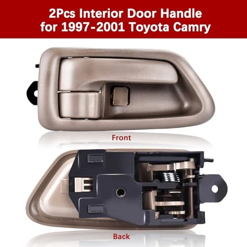 2Pcs Interior Door Handles, Front Rear Driver & Passenger Side Beige