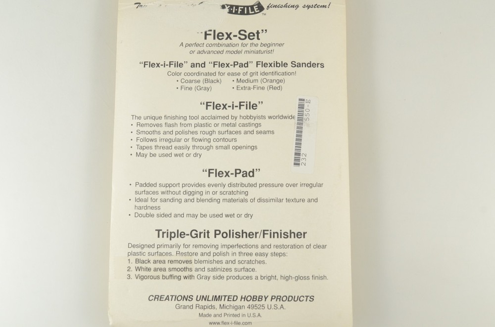 Flex-I-File Flex Set Sanding Sticks & Bands - 550