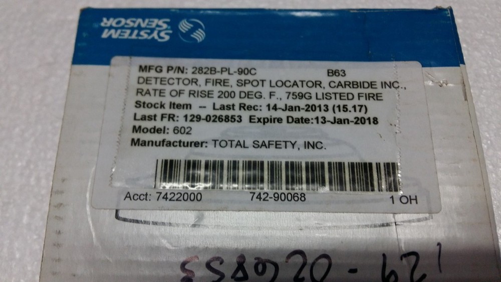 System Sensor 282B-PL-90C Fire Detector Spot Locator *New*