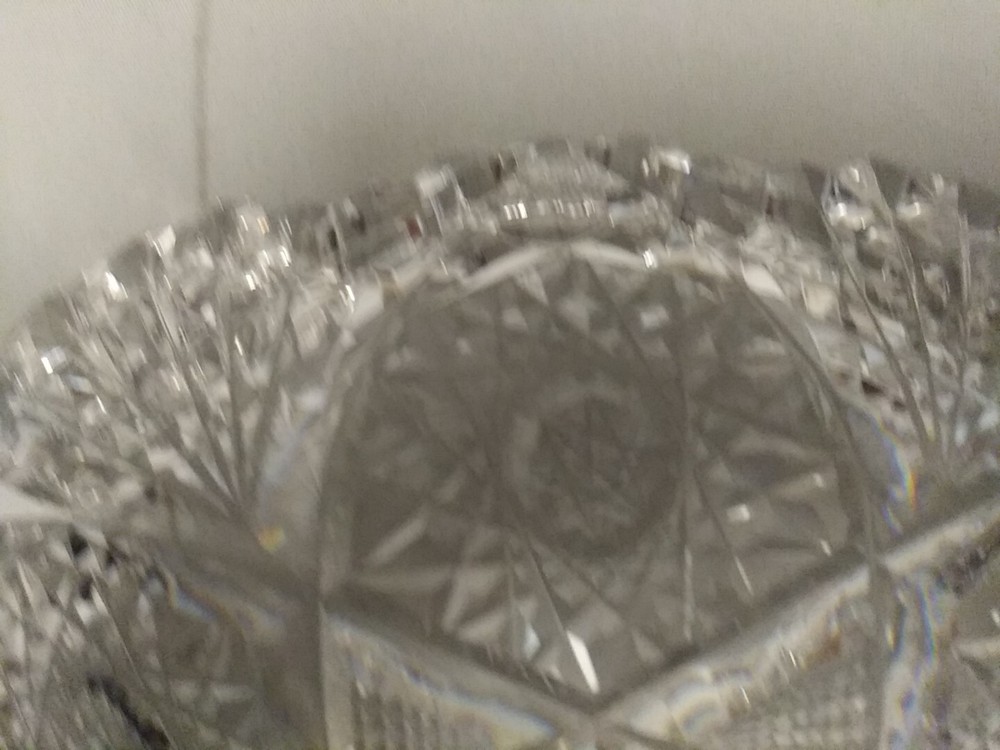 ABP Cut Crystal Sawtooth Celery Dish