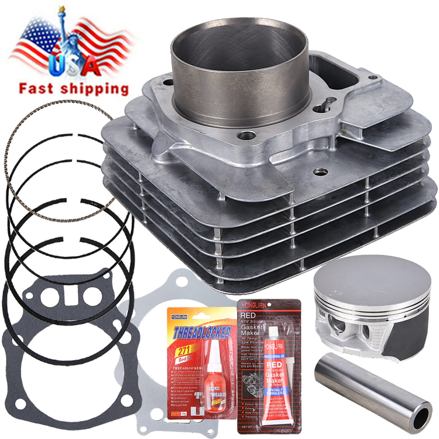 For Honda Foreman 450 Top End Rebuild Kit Cylinder Piston Gaskets 1998-2004