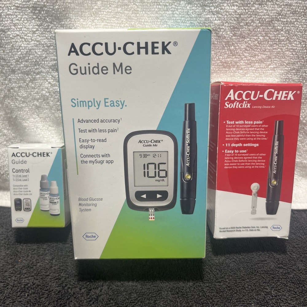 accu-chek guide meter/ Softclix/ Guide/ New In Box/ Bundle/ Exp2028