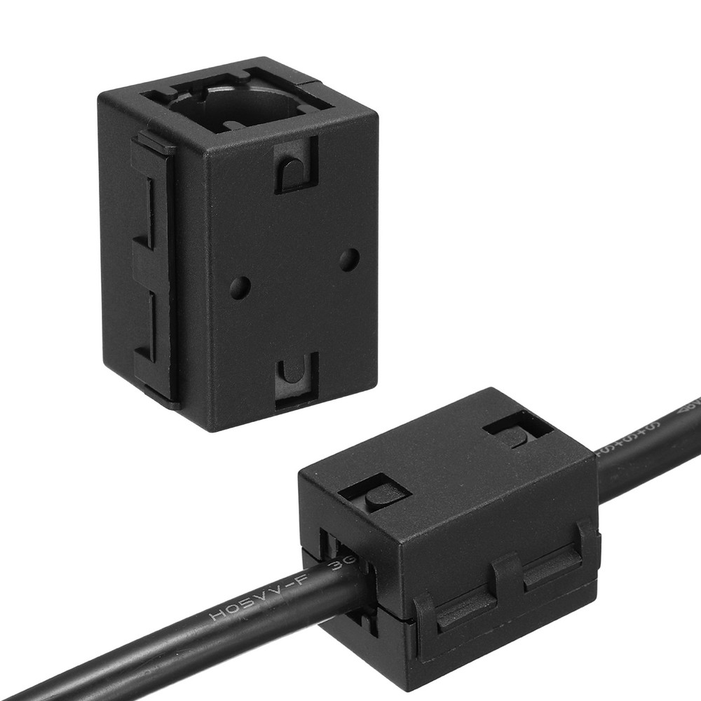 19mm Clip-on Ferrite Ring Core Square for Cable, Black Enhanced 1pcs