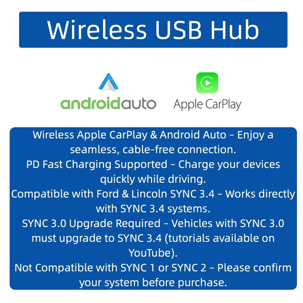 For SYNC 3 Ford Multimedia Module Interface USBHub Upgraded VersionType-C