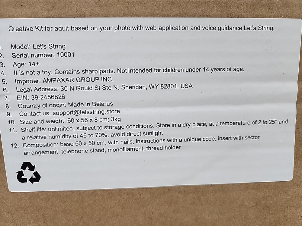 NEW Let's String Kit Unique Creativity Kit Turn Any Photo into a Stunning String